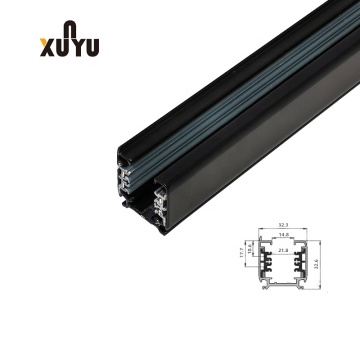 ระบบ DALI 3 วงจร 4-Wire สีดำติดตั้งรางรางรางสำหรับไฟ LED สปอต