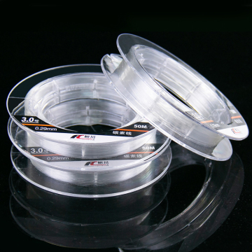 Japan Imported 100% Carbon Fiber Fluorocarbon Fishing Line - 100m Transparent 30LB
