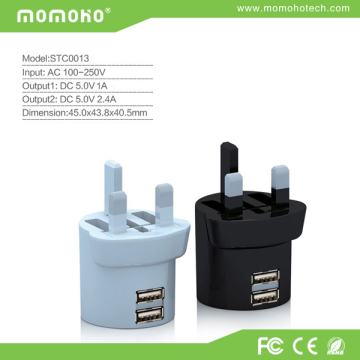 MOMOHO Multiple built-in safeguards UK travel charger portable travel charger,travel usb charger,mobile travel charger