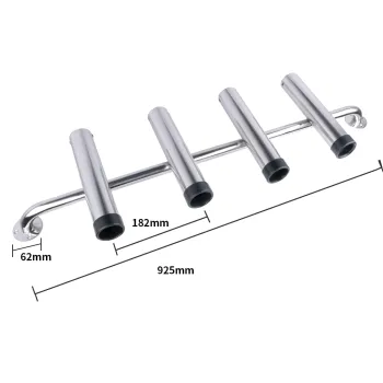 Removable Stainless Steel Bracket Launcher: Allshine Marine Boat Accessories for 4 Rod Holders - Fishing Boat Equipment