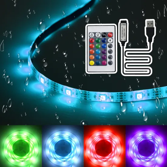 Factory Direct High Quality Led Strip Lights RGB Strip Light Kit Waterproof 5v 2m 5050RGB Led Holiday Lighting