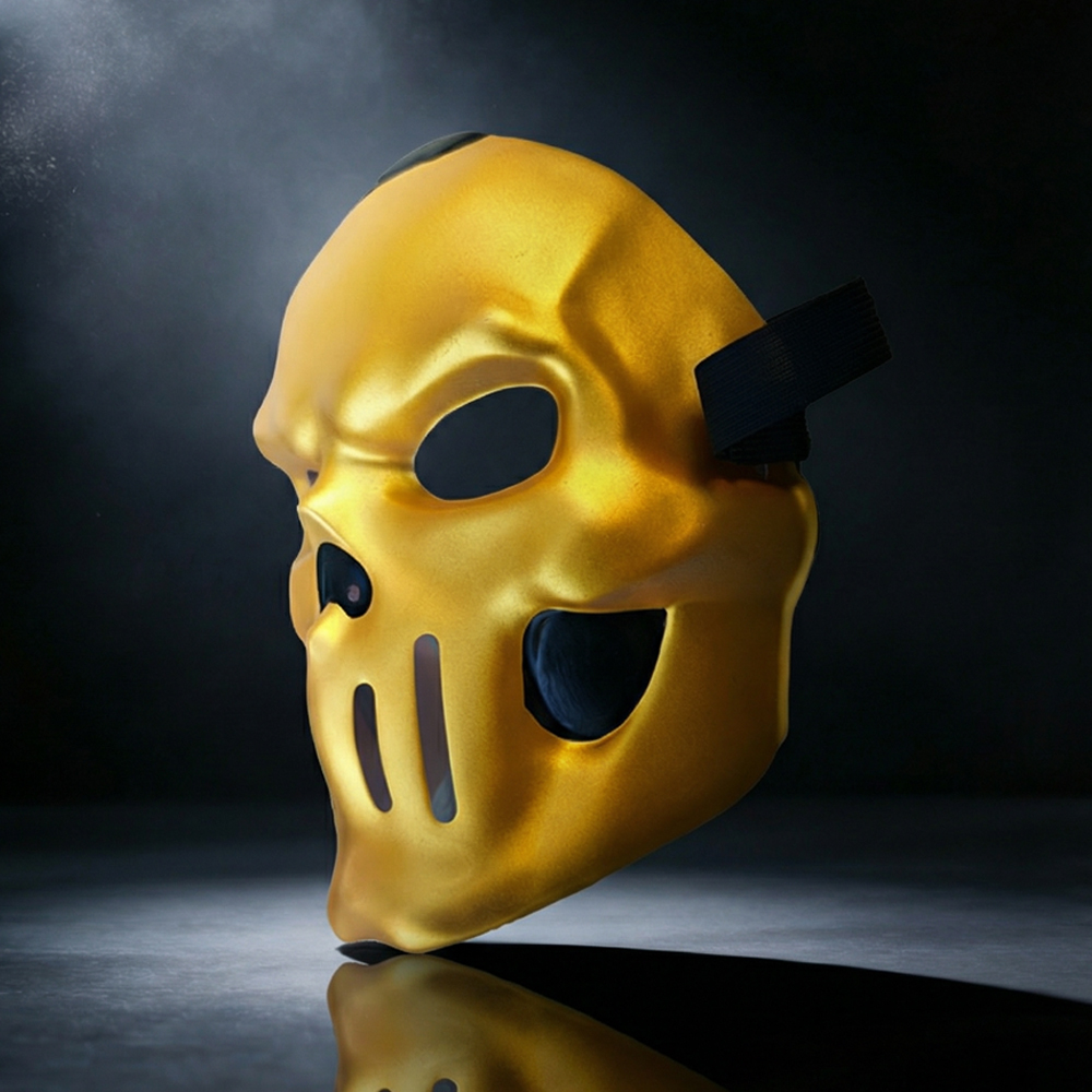 Gold Skull PVC Mask