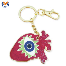 Double sided brand name cute animal keychain