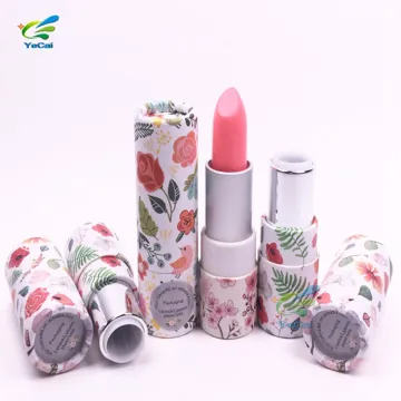 Fancy Eco friendly paper cardboard lipstick tube packaging for lip balm