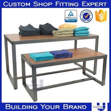 shoes display table nesting table for footwear wooden shop furniture