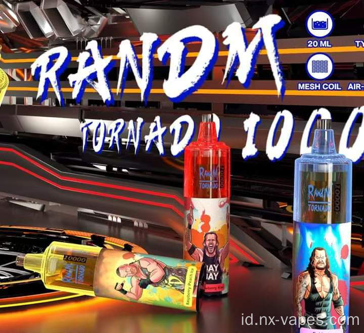 Hot menjual randm tornado 10000 box puffs