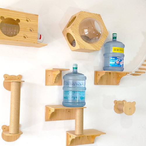 scratcher Claw Care Mat Cat Wall Shelves and Perches Wooden Wall Mounted Factory