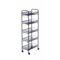 5-Tier Utility Rolling Cart Storage Organizer