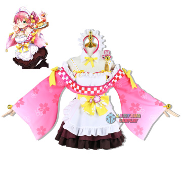 Hololive Vtuber Sakura Miko Maid Cosplay Costume