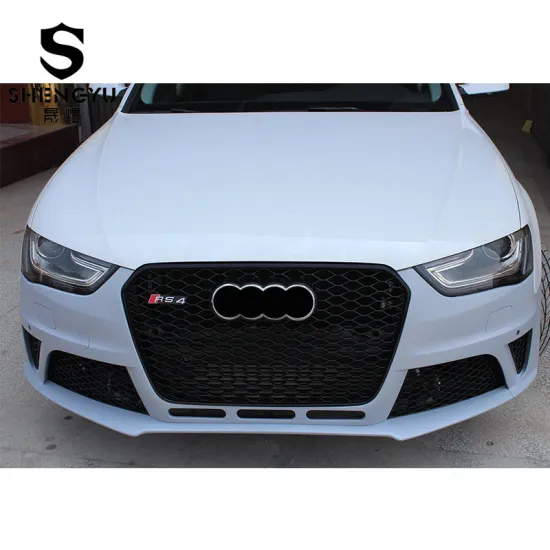 Upgrade Audi A4 2013-2016 to RS4 Front Bumper Kit with Grille and Lip