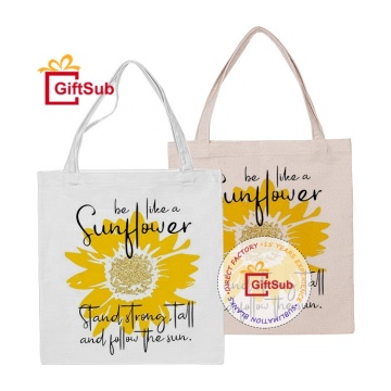Customizable 10oz Cotton Canvas and Polyester Tote Bags with Printed Logo - Reusable Shopping Bags