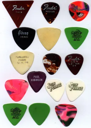 Celluloid thumb picks, plastic guitar picks, musical instruments picks