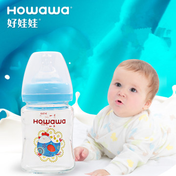 8oz Botol susu kejururawatan Leher Wide Leher Kaca