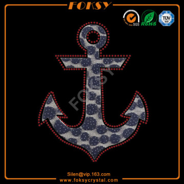 Anchor lace rhinestone heat transfers wholesale