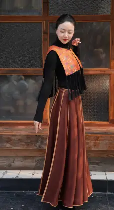 Traditional Brocade Tassel Sleeveless Top