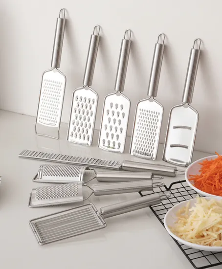 Stainless Steel Citrus Lemon Zester and Cheese Grater with Handle