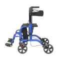 Rollator de fauteuil roulant léger avec siège et repose-pied