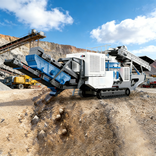 CUMMINS ইঞ্জিন সহ ক্রলার মাউন্ট করা মোবাইল শঙ্কু পেষণকারী