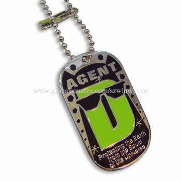 Dog/Hang Tag with Animal Image, Available in Various Colors, Sizes and Logos