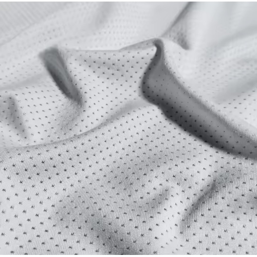 85% poliéster 15% tela de malla de punto elástica de spandex para ropa deportiva