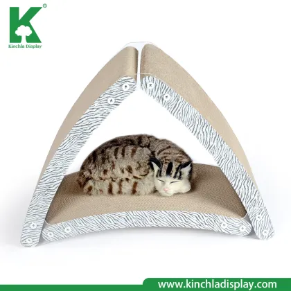 Cat Toys Triangle Design Corrugated Cardboard Cat Scratcher
