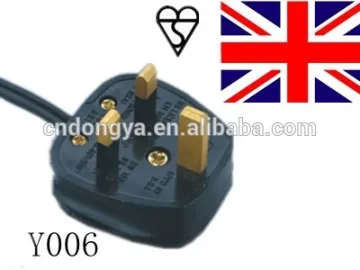 High quality AC power cable 3 pin UK plug power cord