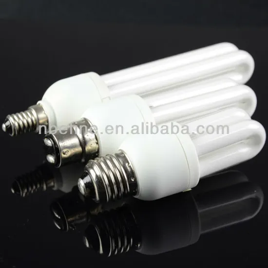 U shape compact fluorescent lamp 2U 7W E27 T4 2700K or 6400k