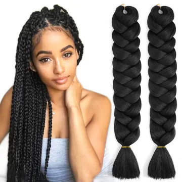 82" 165g Long Jumbo Braid Hair Two Colored Crochet Braids Expression attachment Synthetic Expression Braiding Bulk  Hair