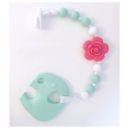 Clip del ciuccio per bambini in silicone fiore gratuito BPA