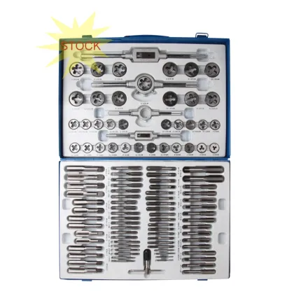 VIKTEC 110PCS Bearing Steel & Metric Tap and Die Kit