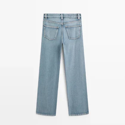 Women's high waisted wide leg jeans