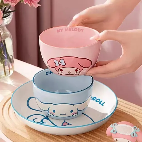 Sanrio Melody Classic Design Child's Ceramic Ramen Bowl: Cute Cartoon Theme
