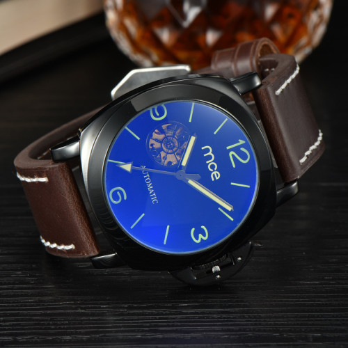 MCE Leather Mechanical Man Watches