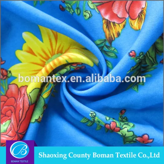 China factory price wholesale polyster strech blue woven fabric with high quality