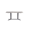 China Restaurant Dining Room Table Rectangle Marble Dinning Table Factory