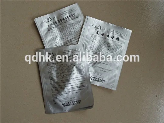 Aluminum dog feed additive bag, foil dog feed bag