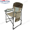 Collapsible portable outdoor lawn chair with tray