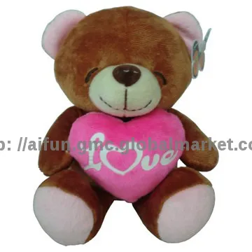 Bear hugging love heart, Best plush toy gift for the Valentine\'s Day