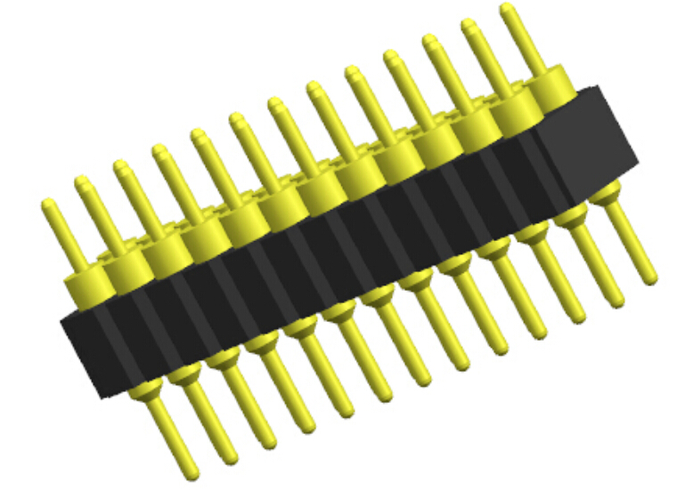 가공 핀 커넥터 2.54mm 복열 스트레이트