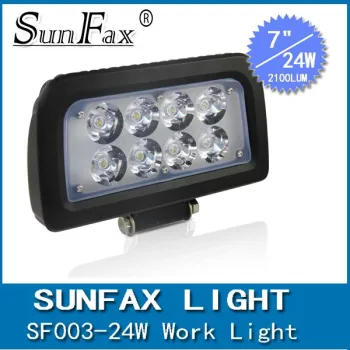 Factory price!!! 7 inch 24W led work light bar flood /spot lamp for trusck track suv atv jeep