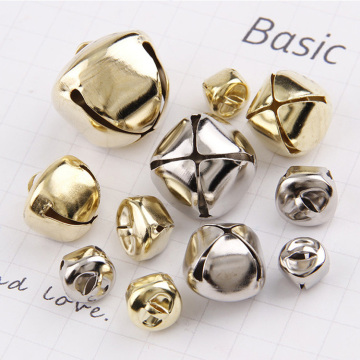 High Quality Gold 20mm Metal Round Cross Christmas Jingle Bells