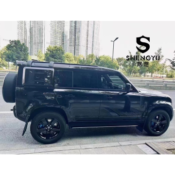 Black Car Accessories Kit for Range Rover Defender 2020 - Bumpers, Eyebrows, Taillamps, Exhaust Pipes, Tire Covers