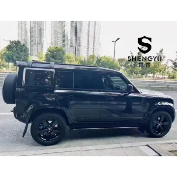 Black Car Accessories Kit for Range Rover Defender 2020 - Bumpers, Eyebrows, Taillamps, Exhaust Pipes, Tire Covers