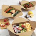 Customized Disposable Brown Kraft Paper Lunch Box