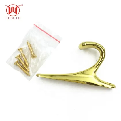 Chrome Metal Coat Hook with Wall Hooks for Wardrobe Hardware