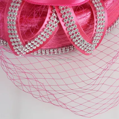 Wholesale Women's Church Tea Party Headband Derby Wedding Fascinators with Rhinestones