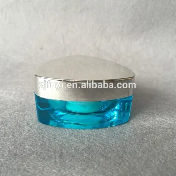 Blue cream cosmetic acrylic jar