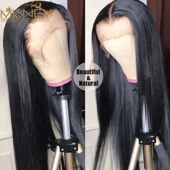 Straight Lace Front Wig 13x4 HD Lace Frontal Wig Transparent Lace Wigs Glueless 4x4 Lace Front Human Hair Wigs For Women Misney