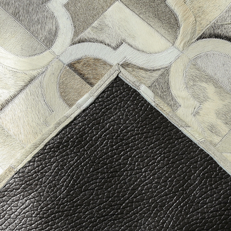 Luxury Cowhide Patchwork Leather Carpet Rugs