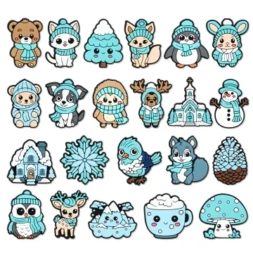 2025 New Wholesale Cartoon Ice and Snow Animal Series Shoes Accessories PVC Bulk for Shoe Charms